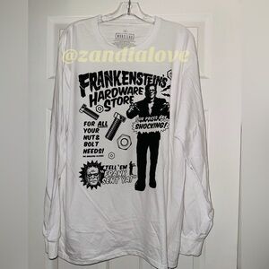 Universal Monsters Frankenstein Long Sleeve Graphic T Shirt Size M,L NEW